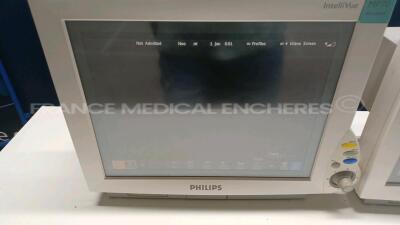 Lot of 1 x Philips Patient Monitor IntelliVue MP70 Neonatal - YOM 2008 - S/W H.15.45 and 1 x Philips Patient Monitor IntelliVue MP70 - YOM 2007 - S/W G.01.67 (Both power up) *DE73174523/DE73159402* - 2