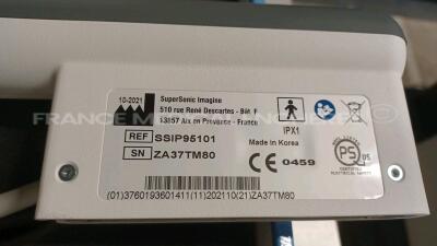 Supersonic Imagine Ultrasound Mach 30 - YOM 07/2021 - S/W 3.0.0+SP2 - Options - Biopsy/BMode ratio/DICOM/DICOM Q/R/ DICOM SR OB-GYN/DICOM SR vascular/ DICOM SR 1500/ Foot pedal/High PRF/Laser Printer/Neonatal head/Online Services/Panaromic/Thermal printer - 16