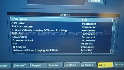 GE Ultrasound Vivid S6 - YOM 12/2014 - S/W 8.0.2 - in excellent condition - tested and controlled by GE Healthcare - Ready for clinical use - Options -ATO/ASO/TM Anatomique/Tissue Velocity Imaging & Tissue Tracking/M4S-RS/LOGIQView/Convexe Virtuel/Q analy - 6