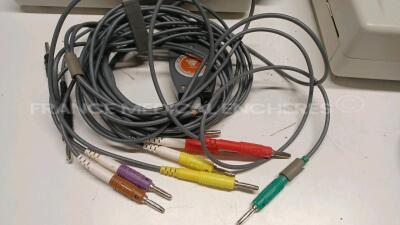 Lot of 1 x Schiller ECG AT-102 with ECG leads and 1 x Fukuda Denshi FCP-2155 with ECG leads (Both power up) *07289/33143525* - 4