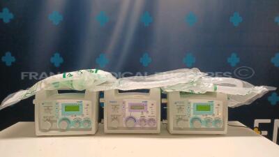 Lot of 2 x Taema/Air Liquide Ventilators Osiris 2 - S/W V1.02 - w/ power supplies and 1 x Taema Ventilator Osiris 1 - S/W V1.021 - w/ power supply (All power up) *E04814/D1016/E04175*