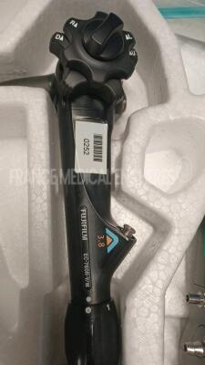 Fujinon Coloscope EC-760R-V/M Engineer's report : Optical system dark dot on image ,Angulation no fault found , Insertion tube no fault found , Light transmission no fault found , Channels leak in the operative channel Leak no leak *1C727K233* - 2