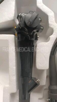 Olympus Colonoscope CF-Q145i Engineer's report : Optical system impact on the lens light ,Angulation no fault found , Insertion tube no fault found , Light transmission no fault found , Channels leak in the auxiliary channel , Leak no leak *2413637* - 2