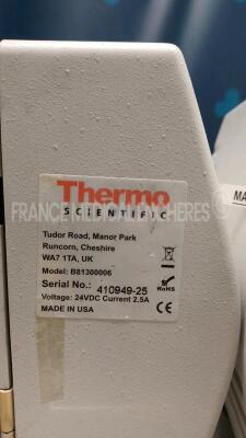 Lot of 7 x Thermo Scientific Printers Slide Mate B81300006 - S/W V.3.2.02/V.3.2.11- w/ 5 x Power Supplies (All power up) *410984-25/411158-25/410949-25/411154-25/410956-25/410857/410990-25* - 8