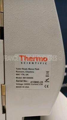 Lot of 7 x Thermo Scientific Printers Slide Mate B81300006 - S/W V.3.2.02/V.3.2.11- w/ 5 x Power Supplies (All power up) *410984-25/411158-25/410949-25/411154-25/410956-25/410857/410990-25* - 12