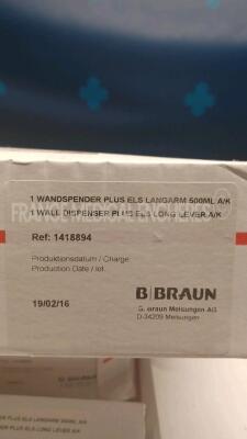 lot of 17x B Braun Wall Dispensers Plus Long Lever - 5