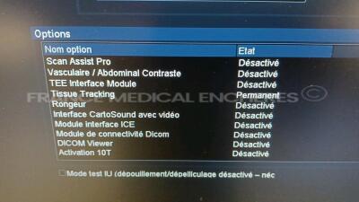 GE Ultrasound Vivd S60N - YOM 2018 - S/W 202 - in excellent condition - tested and controlled by GE Healthcare – ready for clinical use - Options - Vivid S60 - Contrast VG - View X - AFI - 2D - IMT - Tissue Tracking w/ GE Probe 3Sc-RS - YOM 2019 (Powers u - 9