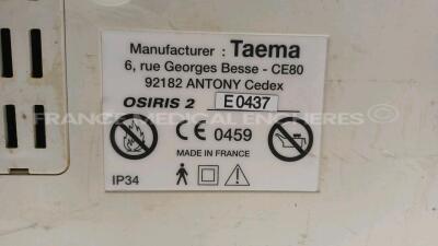 Lot of 3 x Taema Ventilators Osiris 2 - S/W V1.012/V1.020/V1.021 - w/ 2 x Power Supplies (All power up) *E0437/E2198/B1550* - 8