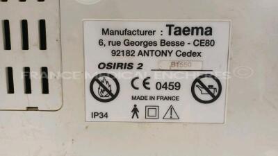 Lot of 3 x Taema Ventilators Osiris 2 - S/W V1.012/V1.020/V1.021 - w/ 2 x Power Supplies (All power up) *E0437/E2198/B1550* - 10