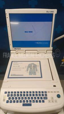 Mortara ECG ELI 350 - w/ ECG leads (Powers up) *109020012321* - 4