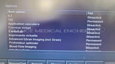 GE Ultrasound Vivid Q - YOM 2012 - S/W 11.2.1 - probe connector to be repaired - Options TEE -advanced Qscan imaging - optimal depth - auto FE - tissue velocity imaging and tissue tracking - AFI - echo DICOM - DICOM modality - DICOM print (Powers up) *05 - 4