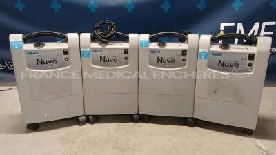 Lot of 4 x Nidek Oxygen Concentrators Nuvo Lite 3 (All power up)