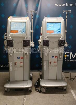 Lot of 2 x Hospal Dialysis Units Evosys - YOM 2011 - S/W 8.21 - Count 035265/027693 hours (Both power up - Damaged - See Pictures) *FX006046/FX006045*