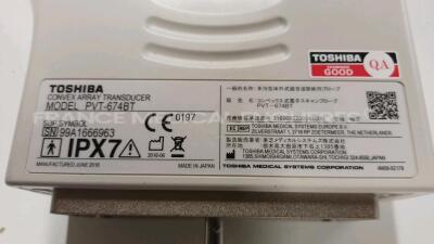 Toshiba Ultrasound Aplio XG SSA 790A - YOM 2009 w/ Toshiba PLT 805 AT - YOM 2015 and Toshiba PVT 674 BT - YOM 2016 (Powers up) *TDA15Y4219/99A1666963/99F0924315* - 17