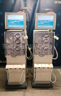 Lot of 2 x Fresenius Dialysis 5008 Cordiax - YOM 2013 - S/W 4.62/4.57 - Count 21560h / 30637h (Both power up) *3VEAY049/3VEAY058*