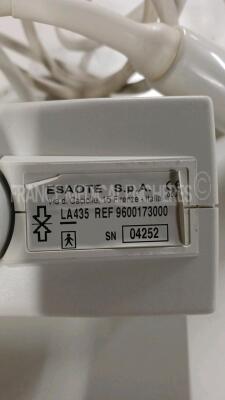 Esaote Ultrasound MyLab60 - YOM 2007 - S/W 12.2 w/ Esaote Probe LA435 (Powers up) *3395/04252* - 12