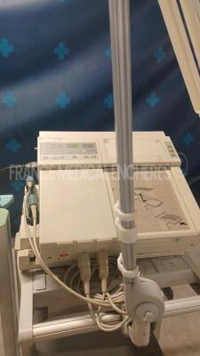 Lot of 1x HP Fetal Monitor Viridia Seria 50A w/ 2x US Probes and 1x HP Fetal Monitor Series 50A w/ Toco and US Probes (Both power up) *3816g15061/3651g11446* - 3