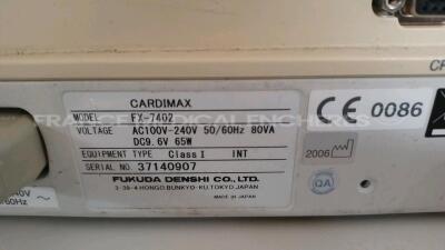 Lot of 1 x Fukuda Denshi ECG CardiMax FX-7402 - YOM 2006 and 1 x Philips ECG PageWriter 200 (Both power up) *37140907/US00603559* - 8