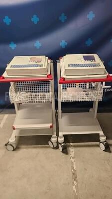 Lot of 2 x Schiller ECG AT-102 YOM 2006/2008 (Both power up) *05356/03403*