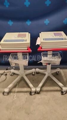 Lot of 2 x Schiller ECG AT-102 YOM 2006/2006 (Both power up) *03738/03740*