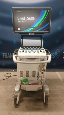 GE Ultrasound Vivid S60N - YOM 2019 - S/W 202 - Options - Vivid S60 - Contrast VG - X View - AFI - 2D - IMT - Tissue Tracking w/ GE Probe 9L-D - YOM 2017 and ECG Sensors (Powers up) *195323WP1/201119S60N*