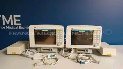 Lot of 2 x Drager Patient Monitors Infinity Delta - YOM 2006 - S/W VF8.4-W/VF9.1-W - French Language - w/ 2 x Drager Monitor Docking Stations and 2 x Power Supplies and 2 x ECG Leads and 2 x SPO2 Sensors (Both Power Up - Light Scratches - See Pictures) *5