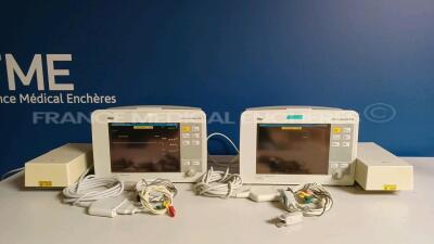 Lot of 2 x Drager Patient Monitors Infinity Gamma XXL - YOM 2007 - S/W VF7.3-W - French Language - w/ 2 x Power Supplies and 2 x ECG Leads and 2 x SPO2 Sensors (Both Power Up - Light Scratches - See Pictures) *5398565158/5398563953*