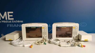 Lot of 2 x Drager Patient Monitors Infinity Gamma XXL - YOM 2007 - S/W VF7.3-W - French Language - w/ 2 x Power Supplies and 2 x ECG Leads and 2 x SPO2 Sensors (Both Power Up - Light Scratches - See Pictures) *5398564756/5398539249*