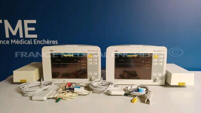 Lot of 2 x Drager Patient Monitors Infinity Gamma XXL - YOM 2007 - S/W VF7.3-W - French Language - w/ 2 x Power Supplies and 2 x ECG Leads and 2 x SPO2 Sensors (Both Power Up - Light Scratches - See Pictures) *5398564257/5398534450*