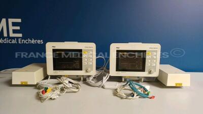 Lot of 2 x Drager Patient Monitors Infinity Gamma - YOM 2006 - S/W VF6.1-W - French Language - w/ 2 x Drager Monitor Docking Stations and 2 x Power Supplies and 2 x ECG Leads and 2 x SPO2 Sensors (Both Power Up - Light Scratches - See Pictures) *551418167