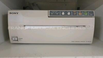 Siemens C-Arm Siremobil Compact - YOM 2008 w/ Footswitch and Remote Control and Sony Video Graphic Printer UP-960CE power cable damaged see picture (Powers up) - 12