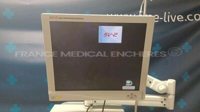 Stryker Tower incliding Stryker Monitor SV-2 and Stryker Athroscopy Pump CrossFlow - YOM 2013 (all power up) *sv2196c0134/127850/131020704* - 5