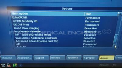 GE Ultrasound Vivid S6 - YOM 2014 - S/W 12.2 - Options - ATO/ASO - Anatomis TM - Tissue Velocity Imaging Tissue Tracking / M4S-RS - LOGIQView - Convex Virtual - TEE - Exportation USB - Stress Optim - DICOM - AFI w/ GE Probe 9L-RS - YOM 2014 and Sony Digit - 11