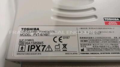 Toshiba Ultrasound Aplio XG SSA-790A - YOM 2011 - w/ PLT-1204BT probe YOM 2012 - PLT-805AT probe YOM 2007 - PVT-874BT probe YOM 2015 ( probe damaged see pictures) (Powers up) *99a12y4399/99a07x3043/99a1585845/99k1156331* - 13