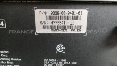 Lot of 5 x Datascope Gas Modules SE (All power up - See Pictures) *4779541-J1/6194816-I6/6321731-J7/6321700-I7/4766606-J1* - 5