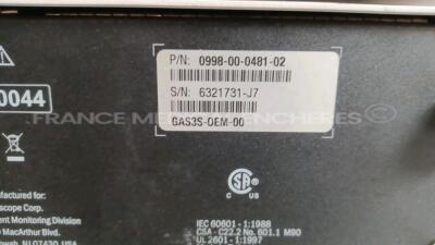 Lot of 5 x Datascope Gas Modules SE (All power up - See Pictures) *4779541-J1/6194816-I6/6321731-J7/6321700-I7/4766606-J1* - 7