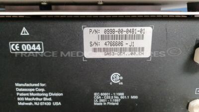 Lot of 5 x Datascope Gas Modules SE (All power up - See Pictures) *4779541-J1/6194816-I6/6321731-J7/6321700-I7/4766606-J1* - 9