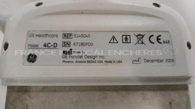 GE Ultrasound Voluson E8 - YOM 2010 - w/ RAB4-8-D Probe YOM 2010 - 4C-D Probe YOM 2006 - Roller Ball/Keyboards Keys needs to be repaired/replaced (Powers up - Damaged - See Pictures) *D12169/103398KR4/67180PD0* - 12