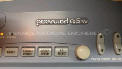 Aloka Ultrasound Prosound SSD Alpha 5 - YOM 2006 - w/ Sony Video Graphic Printer UP-897MD and Footswitch (Powers up) *M01164* - 8