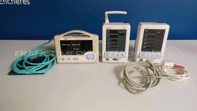 Lot of 2 x Datascope Vital Signs Monitors Duo - w/ 1 x SPO2 Finger Sensor and 1 x Casmed Vital Signs Monitor 740 - w/ 1 x Cuffs (Both power up - Damaged - See Pictures) *0720634/MD03858-H6/MD03921-H6*