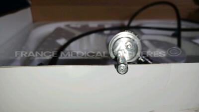 Olympus Bronchoscope BF-P60 Engineer's report : Optical system 2 black dots on image ,Angulation no fault found , Insertion tube insertion tube folded and drilled , Light transmission no fault found , Channels leak in the operative channel , Leak no leak - 5