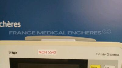 Lot of 1 x Drager Patient Monitor Infinity Gamma - YOM 2005 - S/W VF6.3-W and 1 x Siemens Patient Monitor SC6002XL - YOM 2003 - S/W VF2.6-W and 1 x Datascope Patient Monitor Passport 2LT - no power supplies (All power up) *cm12476l1/5512507968/5513667365* - 2