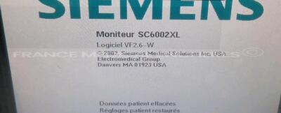 Lot of 1 x Drager Patient Monitor Infinity Gamma - YOM 2005 - S/W VF6.3-W and 1 x Siemens Patient Monitor SC6002XL - YOM 2003 - S/W VF2.6-W and 1 x Datascope Patient Monitor Passport 2LT - no power supplies (All power up) *cm12476l1/5512507968/5513667365* - 5