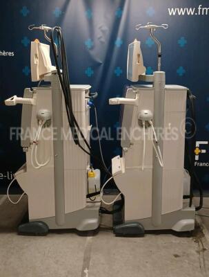 Lot of 2 x Fresenius Dialysis 5008 Cordiax - YOM 2011 - S/W 4.57 - Count 31487h / 33415h (Both power up) *1VEAS737/1VEAS741* - 2