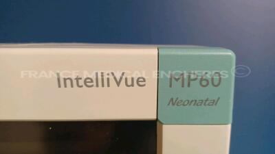 Lot of 3 x Philips Patient Monitors MP60 Neonatal - YOM 2003 - S/W J.10.52 ( All power up) *de22704550/de22704537/de22704541* - 2