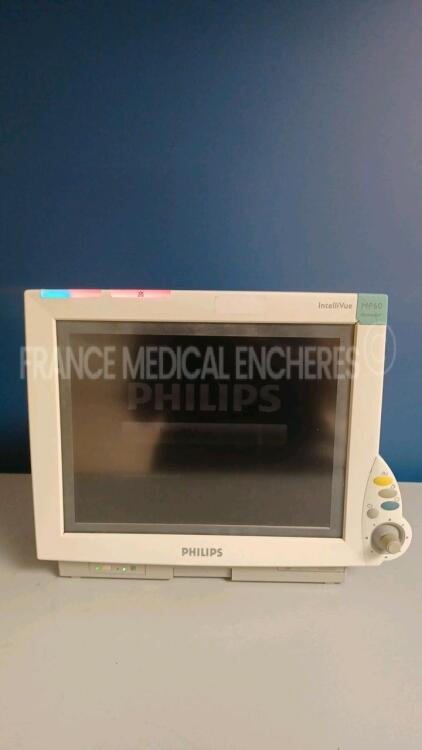 Lot of 3 x Philips Patient Monitors MP60 Neonatal - YOM 2003 and 2009 - S/W J10.52 - Damaged see pictures (All power up) *de22703306/de22704531/de84314800*