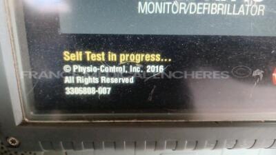 Medtronic Physio-Control Monitor/Defibrillator LIFEPAK 15 - YOM 2009 - S/W 3306808-007 - User Test Passed - Options - Pacer, CO2, SPO2, NIBP, ECG, Auxiliary Power and Printer - w/ Paddles and 2 x Physio-Control Li-ion Rechargeable Batteries and 1 x Carry - 4