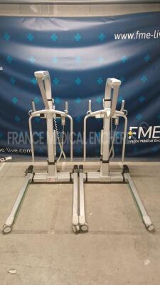 Lot of 2x Liko Patient Lifts Golvo 7007 ES w/ Remote Control (Both power up)