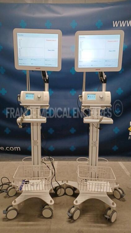 Lot of 2x Yuwell Ventilators w/ Monitors (Both power up)