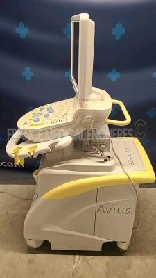 Hitachi Ultrasound Avius Hi Vision- YOM 2014 -S/W V05-02 STEP4 - options software transfert DICOM- software impression image DICOM-DICOM software- network interface - w/Sony digital graphic printer UP-D897 (Powers up)*KEI2124401* - 2